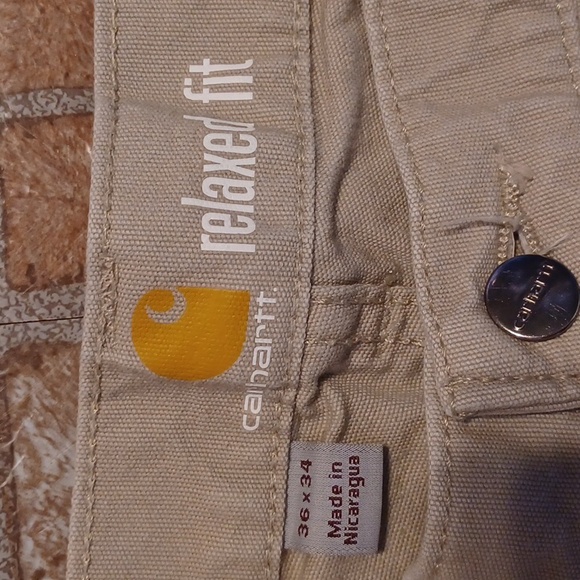 Carhartt cargo pants size size 36x33 tan men's work pants - Picture 5 of 6
